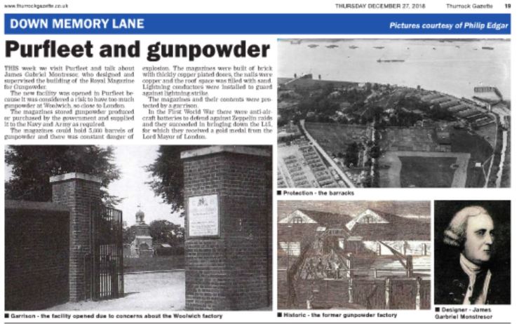 18.12.27 'Purfleet &amp; Gunpowder', Thurrock Gazette