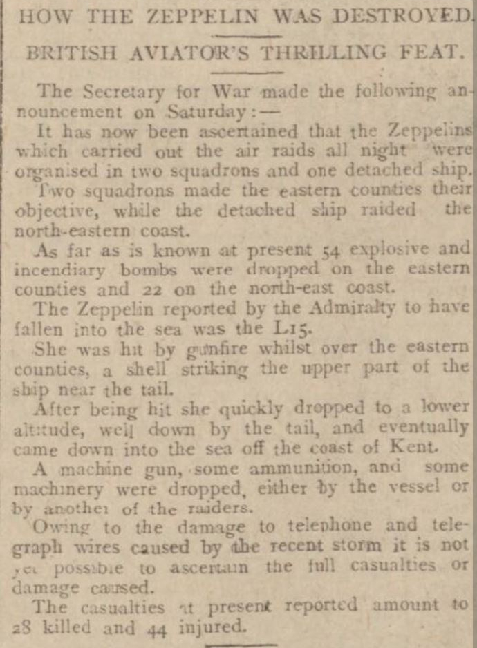 1916.04.06 Zeppelin L15 shot down, Cornishman