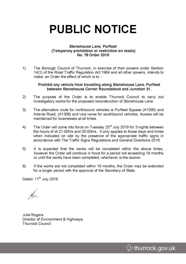 19.07.17 TRO 78, Stonehouse Lane