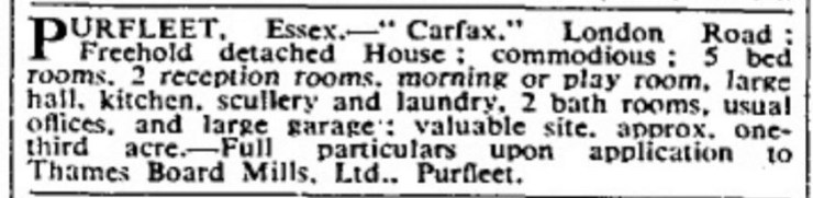 1938.12.02 sale of Carfax by TBM, The Times